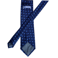 Gravata Extra Larga Azul Escuro Floral - Like Tie Gravataria | Gravatas e Acessórios Masculinos de Alto Padrão