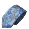 Gravata Slim Azul e Rosa Estampa Floral - comprar online