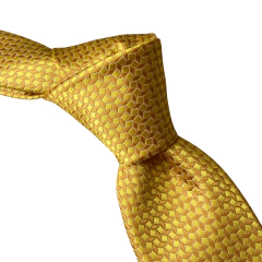 Gravata Tradicional Amarelo Ouro Trabalhada - comprar online