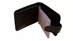Carteira Masculina de Couro Sintético – Cor Preta - loja online