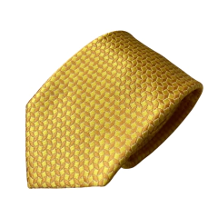 Gravata Tradicional Amarelo Ouro Trabalhada