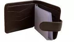 Carteira Masculina de Couro Sintético – Cor Marrom-Café - Like Tie Gravataria | Gravatas Elegantes com Preço Especial
