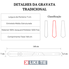 Gravata Tradicional Azul Claro Estampada Cashimir - Like Tie Gravataria | Gravatas e Acessórios Masculinos de Alto Padrão