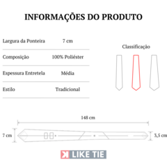 Gravata Tradicional Vermelha Cashmere - Like Tie Gravataria | Gravatas e Acessórios Masculinos de Alto Padrão