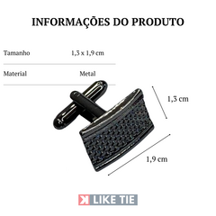 Abotoadura Cor Chumbo Trabalhada na internet