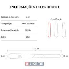 Imagem do Kit Presente - Caixa + Gravata Slim Cinza