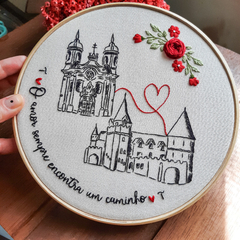 Imagem do quadro bastidor bordado - personalizado