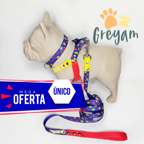 Combo Huellita ARA - Talle 1 (correa 2,5mts)