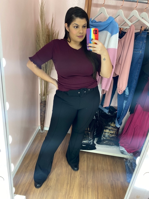 Calça Flare Pop com Cinto 097