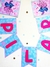 Banderín nombre impreso Stitch y Angel 