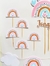 Mini toppers impresos Arco Iris Nórdico x 10 u. - comprar online
