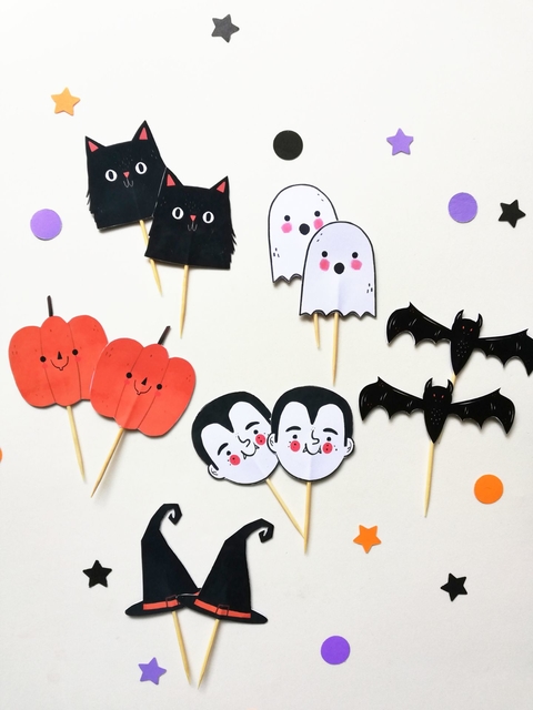 Toppers para Cupcakes/pastelería (12 unidades)