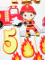 Decoración Torta fiesta de cumpleaños Bomberos 