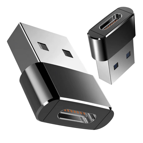Adaptador convertidor USB-C hembra a USB macho pAdapter. Este adaptador te permite conectar dispositivos USB-C a puertos USB estándar, facilitando la transferencia de datos y la carga de tus dispositivos de forma rápida y efectiva. Fabricado con materiale