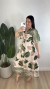 Vestido Luana Estampado Verde/Nude - comprar online