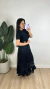 Saia Midi Tule Babado Preta - comprar online