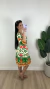Vestido Curto Viscolinho Estampado Preto Off - Katrin Jessica
