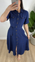 Vestido Midi Chemise Alfaiataria Sensorial Azul - loja online