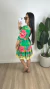 Vestido Curto Viscolinho Estampado Verde - Katrin Jessica