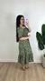 Vestido Beatriz Midi Estampado Verde Musgo - Katrin Jessica