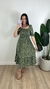 Vestido Beatriz Midi Estampado Verde Musgo - comprar online