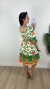 Vestido Curto Viscolinho Estampado Preto Off - comprar online