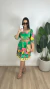 Vestido Curto Viscolinho Estampado Verde - comprar online