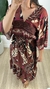 Vestido Luana Viscolinho Marrom Estampado - Katrin Jessica