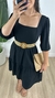 Vestido Curto Viscolinho Preto Liso na internet