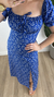 Vestido Viviane Florzinhas Midi Azul na internet