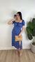 Vestido Viviane Florzinhas Midi Azul - comprar online