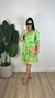 Vestido Curto Viscolinho Estampado Verde