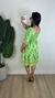 Vestido Curto Viscolinho Estampado Verde na internet