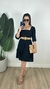 Vestido Curto Viscolinho Preto Liso - comprar online