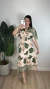 Vestido Luana Estampado Verde/Nude