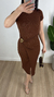 Vestido Midi Malha Ribana Marrom - Katrin Jessica