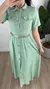 Vestido Chemise Longa Evasê Sensorial Verde na internet