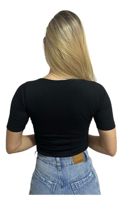 Blusa Decote Quadrado Manga Curta - comprar online