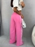 Calça Feminina Casual Retas Com Listras de Cintura Alta - comprar online