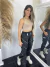 Imagem do Calça Cargo Jogger Tactel Feminina Com Correntes e Detalhes Refletivos
