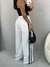 Calça Feminina Casual Retas Com Listras de Cintura Alta
