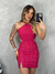 Vestido Feminino Curto de Alcinha Regulável Decotado na Barriga Tecido Lesie na internet
