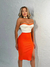 Conjunto Feminino Elegante Cropped Tomara Que Caia + Saia Midi Com Fenda - loja online