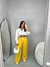 Calça Feminina Casual Retas Com Listras de Cintura Alta - loja online