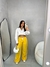 Calça Feminina Casual Retas Com Listras de Cintura Alta - Ilha do Charme - Sua Loja de Roupas e Moda Feminina