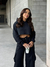 Conjunto Moletom Calça Flare Cargo e Cropped Manga Longa Com Touca - loja online