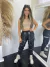 Calça Cargo Jogger Tactel Feminina Com Correntes e Detalhes Refletivos