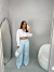 Calça Feminina Casual Retas Com Listras de Cintura Alta - Ilha do Charme - Sua Loja de Roupas e Moda Feminina