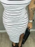 Vestido Midi Longo Tomara que Caia Listrado Tecido Anarruga Sem Bojo - comprar online