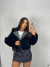 Jaqueta Feminina Com Spike Peluciada Moda Blogueira - comprar online